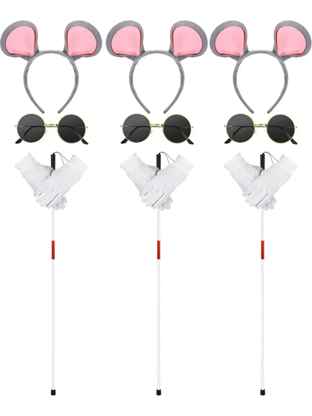 12 Pcs Halloween Mouse Costume Accessories Set | Fun Party Props & Dress Up